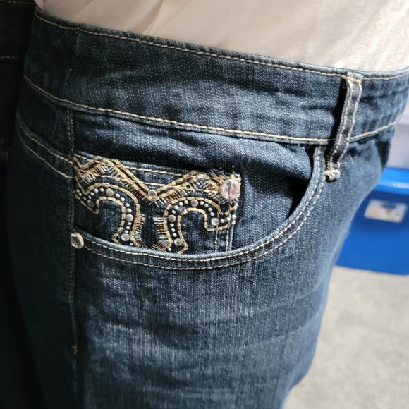 Denim Midi Length Below the knee Skirt - Picture 4 of 5